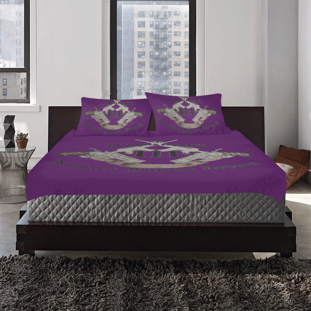 in Omnia Paratus (Purple) 3-Piece Bedding Set
