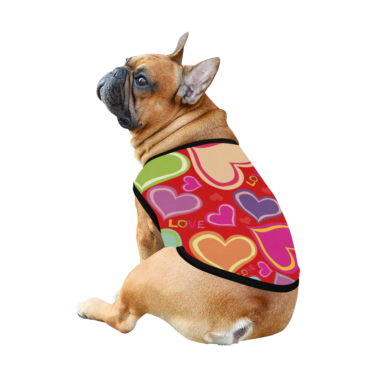 Cute Hearts - RED All Over Print Pet Tank Top