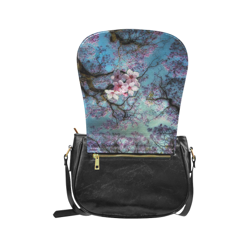Cherry Blossoms Classic Saddle Bag/Small (Model 1648)