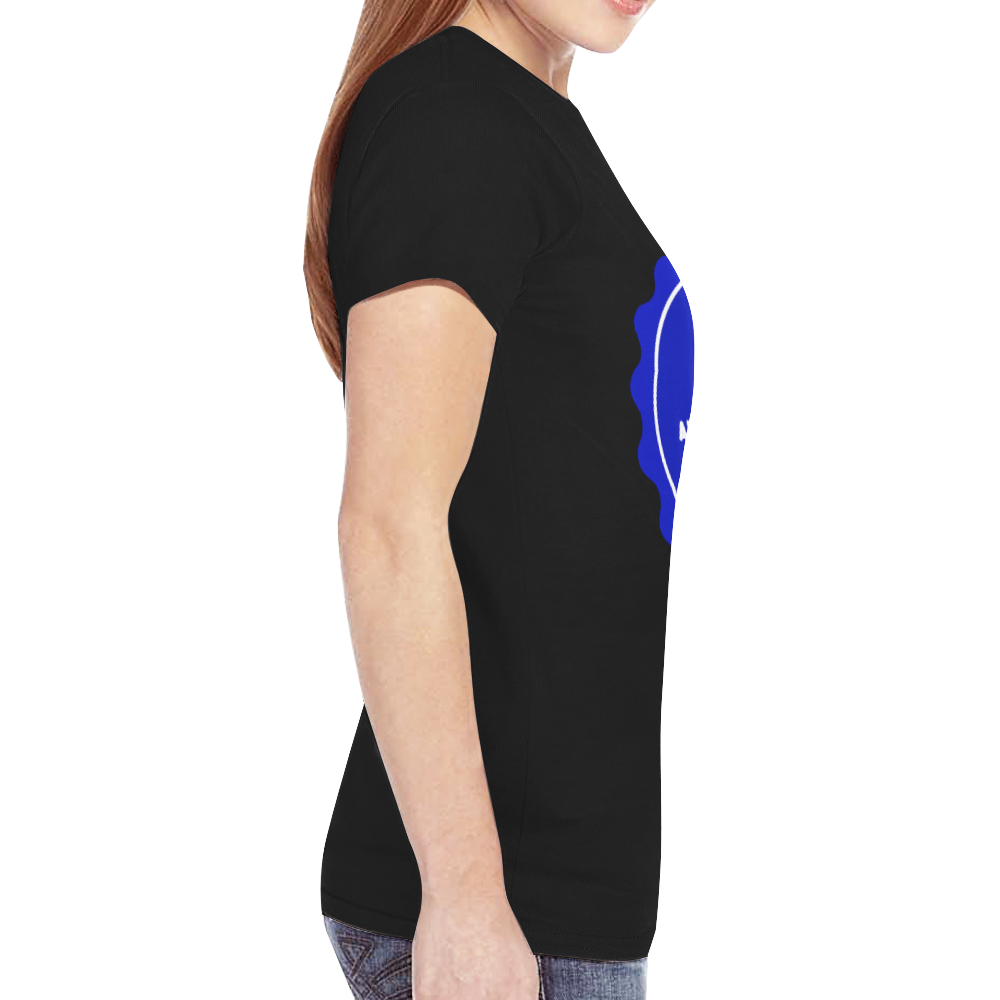 BLUE/BLK WOMEN AGNP TEE New All Over Print T-shirt for Women (Model T45)