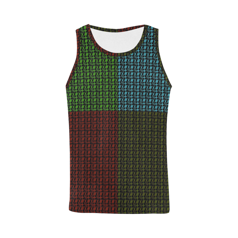 NUMBERS Collection Symbols 4 All Over Print Tank Top for Men (Model T43)