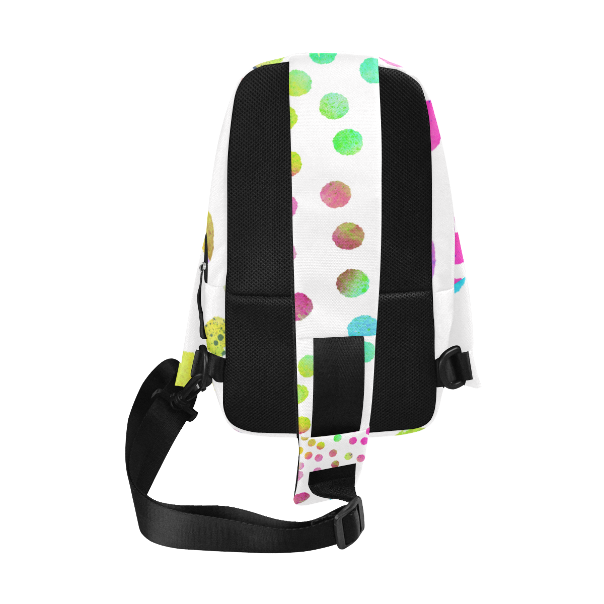 Color Dots White. Inspired by the Magic Island of Gotland. Chest Bag (Model 1678)