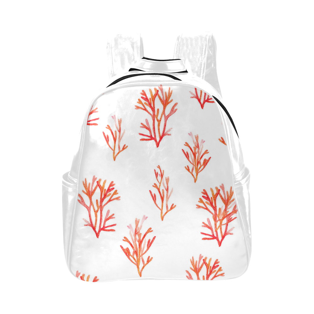 Watercolor Sealife Pattern Multi-Pockets Backpack (Model 1636)