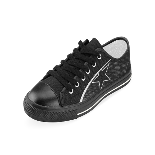 STAR_BLACK W Women's Classic Canvas Shoes (Model 018)