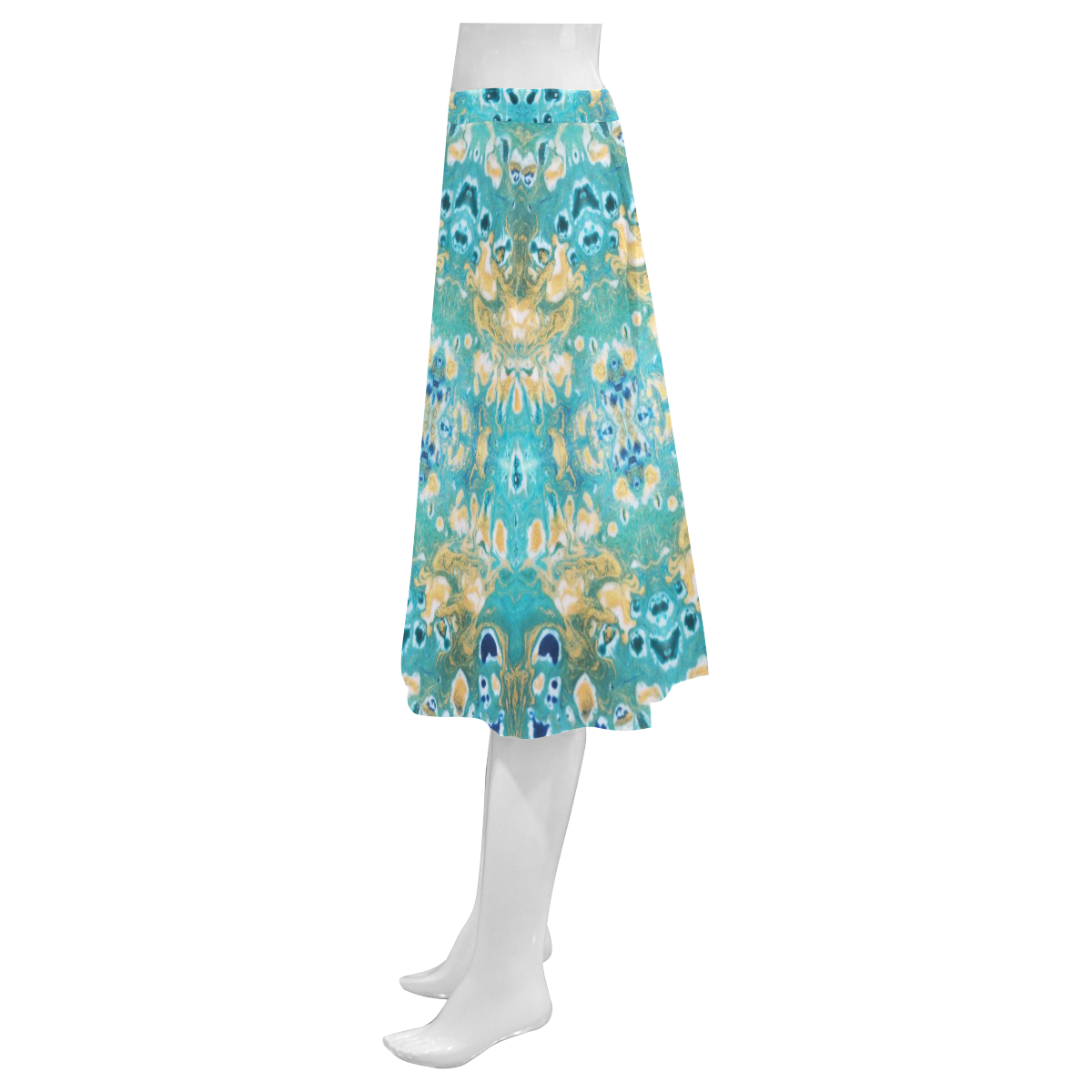 dorures 5 Mnemosyne Women's Crepe Skirt (Model D16)