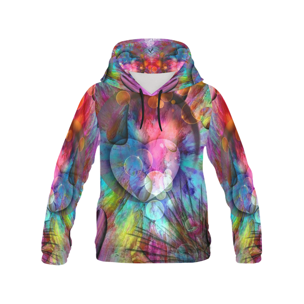 Love Popart by Nico Bielow All Over Print Hoodie for Men/Large Size (USA Size) (Model H13)