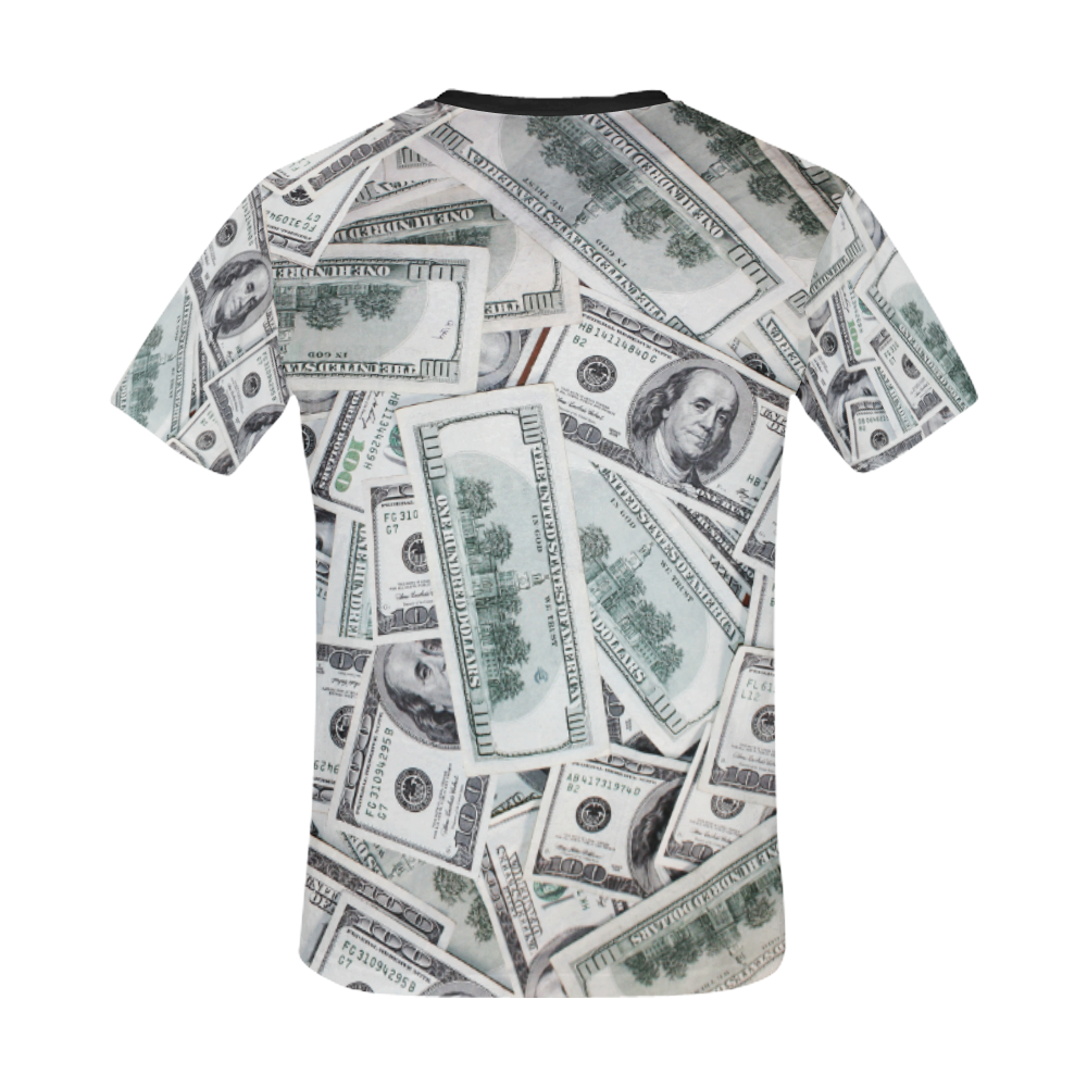 Cash Money / Hundred Dollar Bills All Over Print T-Shirt for Men/Large Size (USA Size) Model T40)