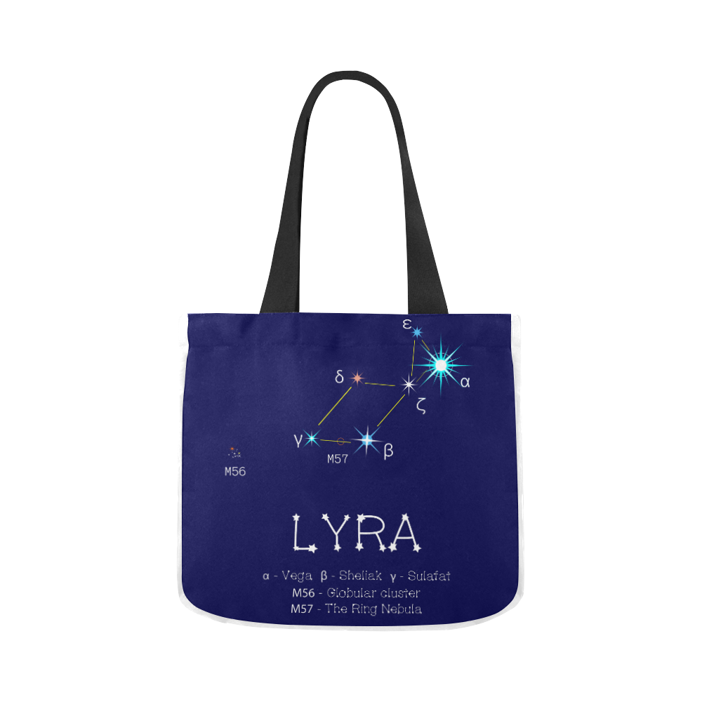 Star constellation Lyra Vega funny astronomy sky Canvas Tote Bag 02 Model 1603 (Two sides)