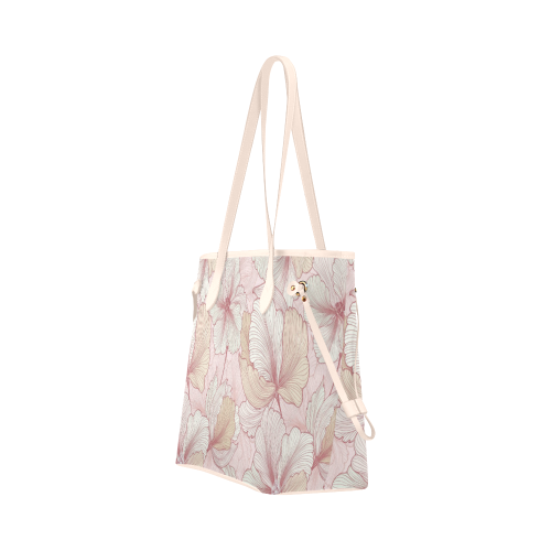 Floral Pink Clover Canvas Tote Bag (Model 1661)