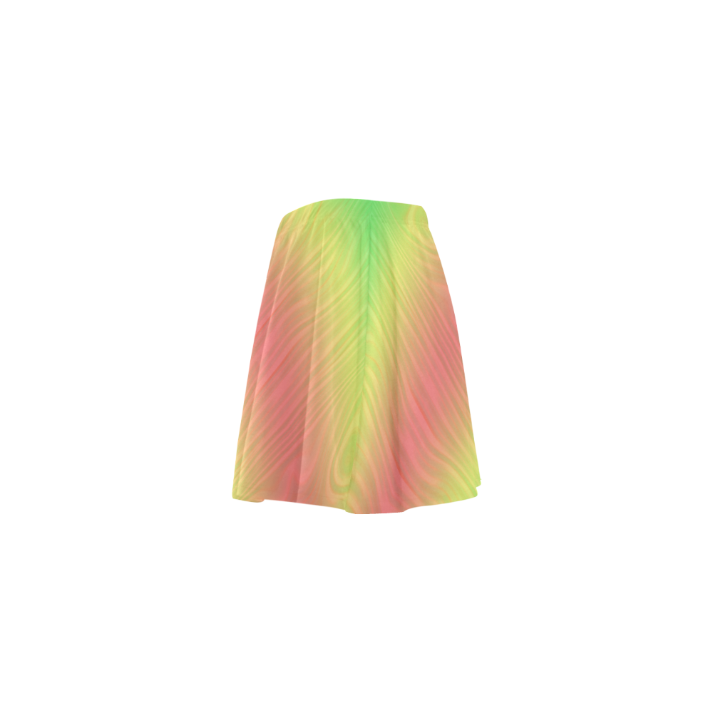 Groovy Pastel Rainbows Mini Skating Skirt (Model D36)