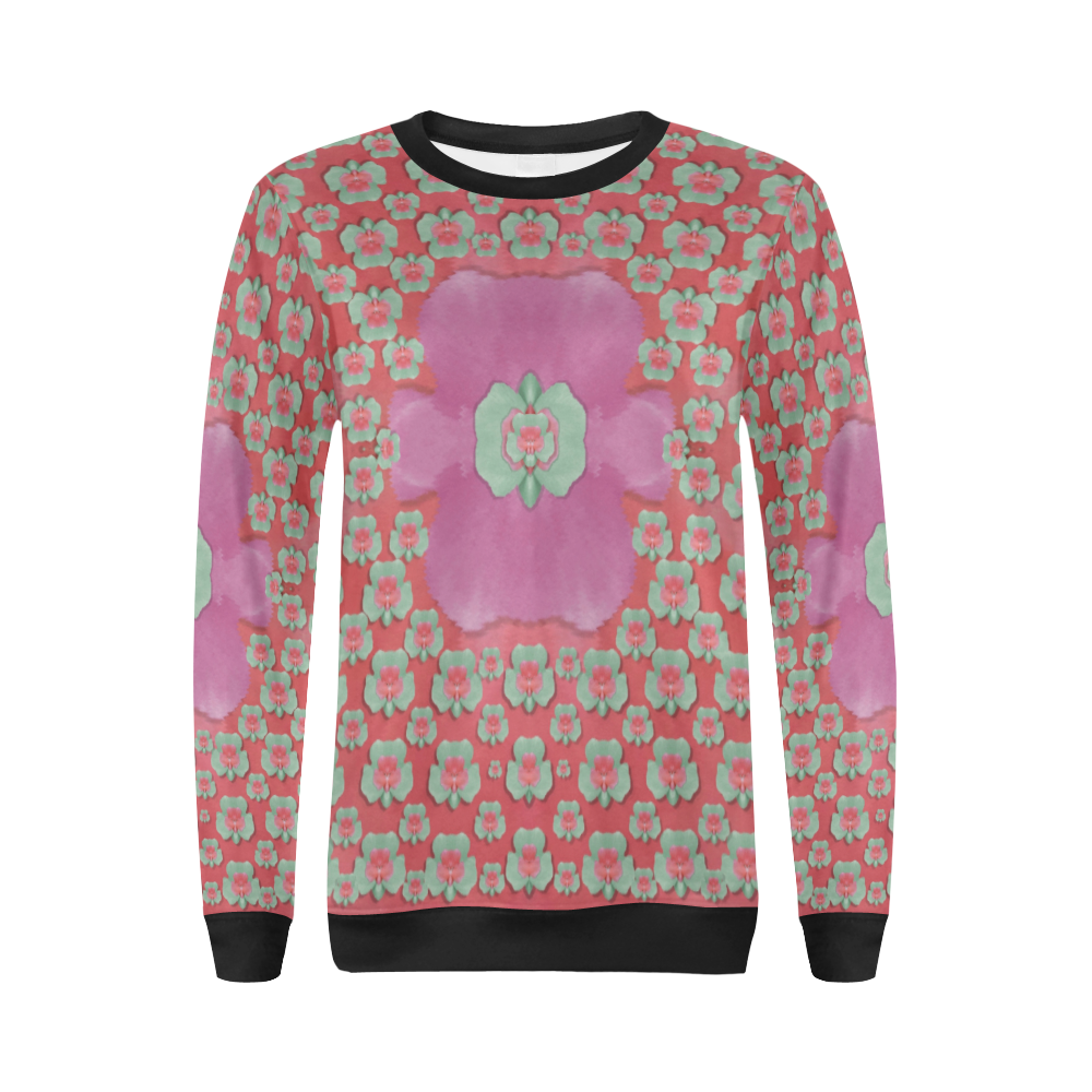 fantasy flowers in everything All Over Print Crewneck Sweatshirt for Women (Model H18)