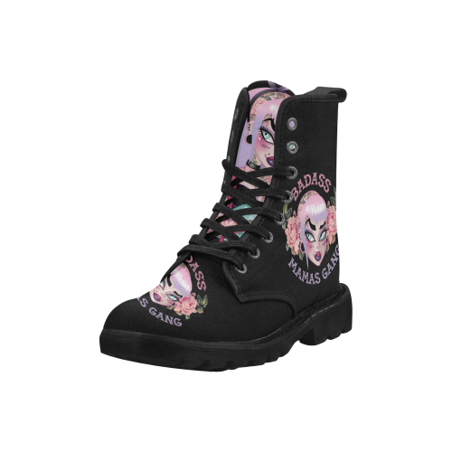 Pastel Goth Mama Boots Martin Boots for Women (Black) (Model 1203H)