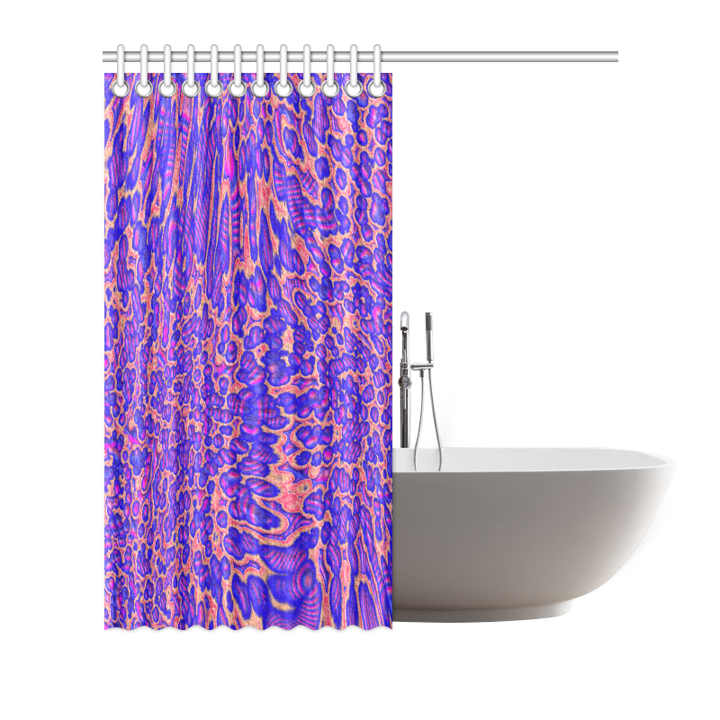 70s chic moire 3 Shower Curtain 72"x72"