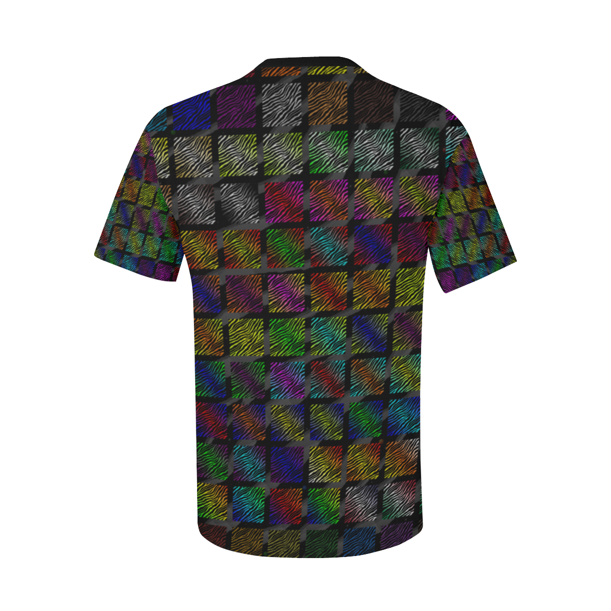 Ripped SpaceTime Stripes Collection Men's All Over Print T-Shirt with Chest Pocket (Model T56)