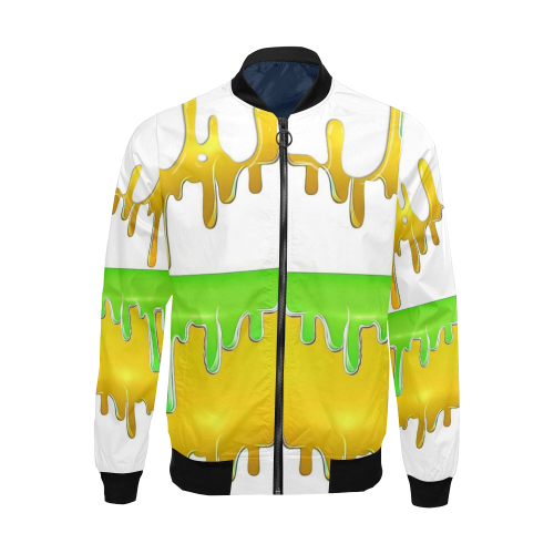 dripping paint in colors All Over Print Bomber Jacket for Men (Model H19)
