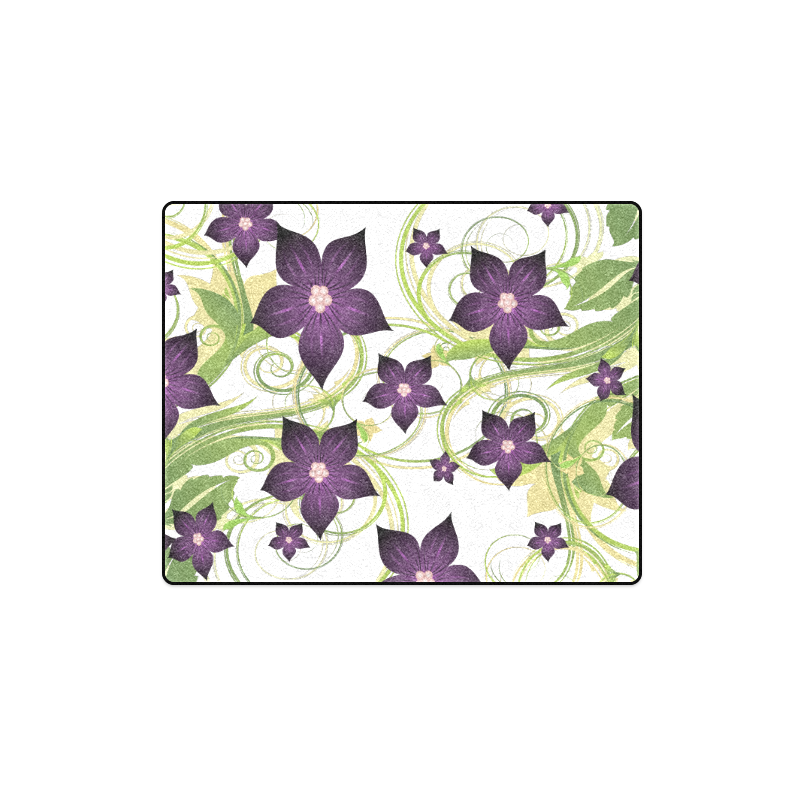 Purple Floral Garden Blanket 40"x50"