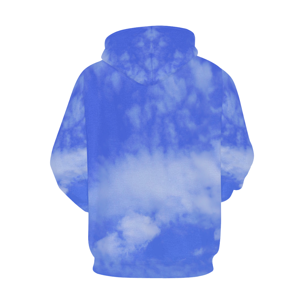 Blue Clouds All Over Print Hoodie for Men/Large Size (USA Size) (Model H13)