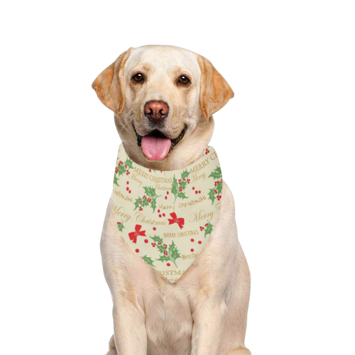 Bows Mistletoe Christmas Pet Dog Bandana/Large Size
