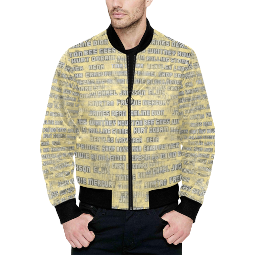 Legenden by Nico Bielow All Over Print Quilted Bomber Jacket for Men (Model H33)