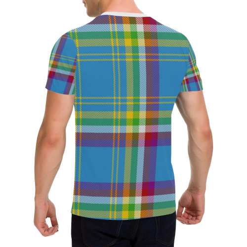 Yukon Tartan Men's All Over Print T-Shirt with Chest Pocket (Model T56)