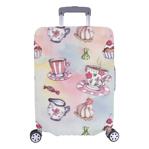 Coffee and sweeets Luggage Cover/Large 26"-28"