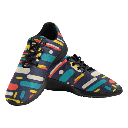 Colorful Rectangles Men's Athletic Shoes (Model 0200)