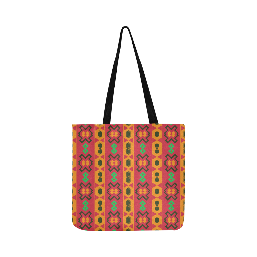 Tribal shapes in retro colors (2) Reusable Shopping Bag Model 1660 (Two sides)