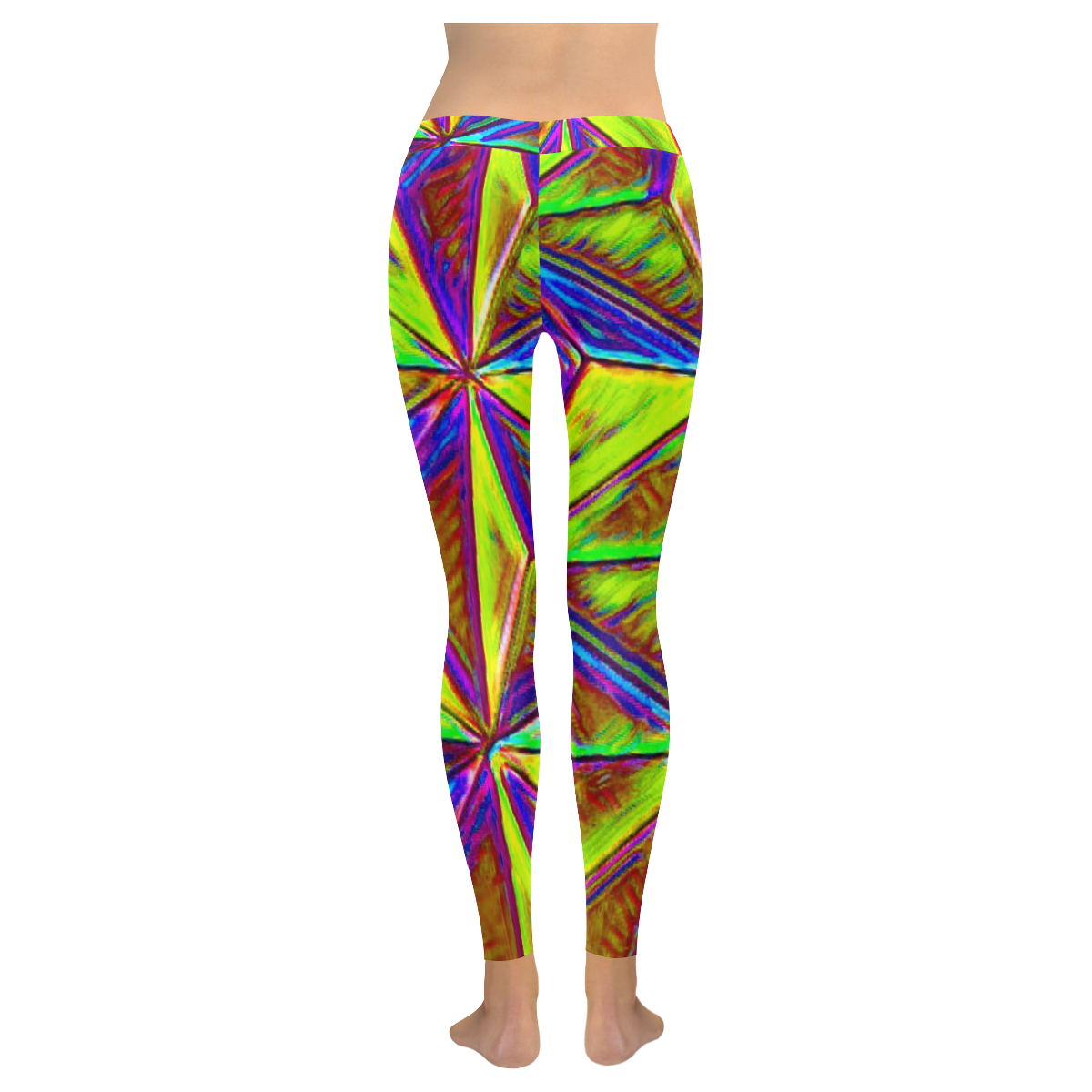 Vivid Life 1C  by JamColors Women's Low Rise Leggings (Invisible Stitch) (Model L05)