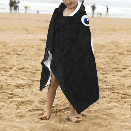 Smiling Penguin Kids' Hooded Bath Towels
