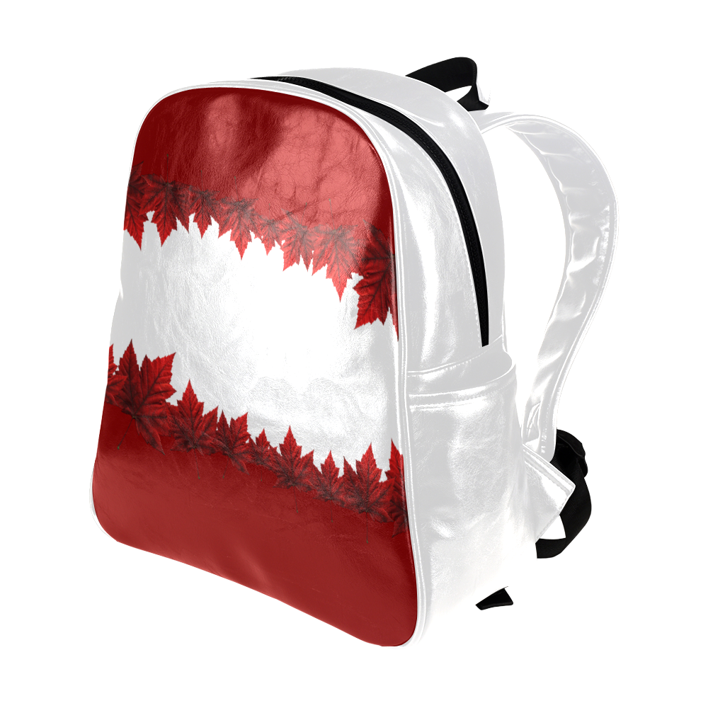 Canada Maple Leaf Backpack Multi-Pockets Backpack (Model 1636)