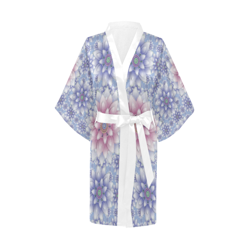 ornaments pink, blue, pattern Kimono Robe