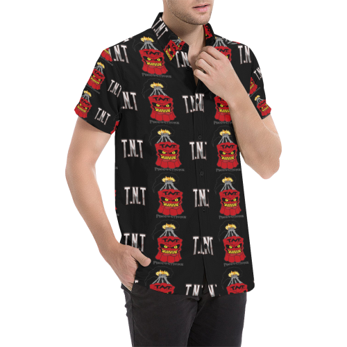 TNT Men's All Over Print Short Sleeve Shirt/Large Size (Model T53)