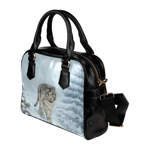 Wonderful siberian tiger Shoulder Handbag (Model 1634)