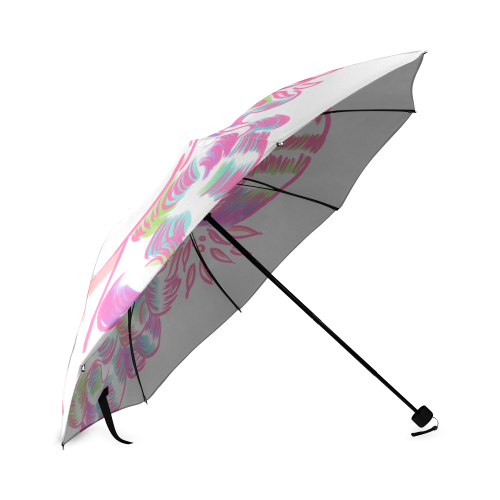 Vintage Girl Pink Foldable Umbrella (Model U01)