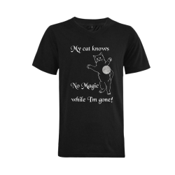 Cats Do Magic Men's V-Neck T-shirt  Big Size(USA Size) (Model T10)