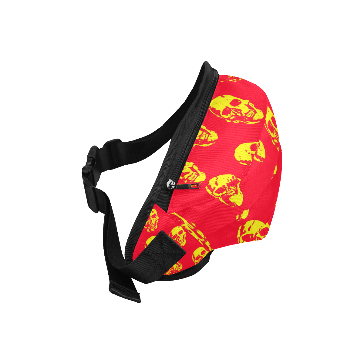 hot skulls, red yellow by JamColors Fanny Pack/Large (Model 1676)
