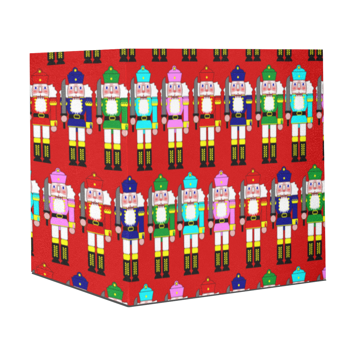 Christmas Nutcracker Toy Soldiers on Red Gift Wrapping Paper 58"x 23" (1 Roll)