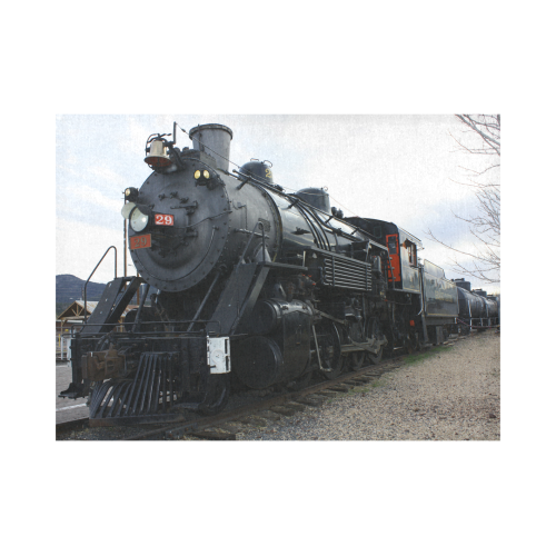 Railroad Vintage Steam Engine on Train Tracks Placemat 14’’ x 19’’
