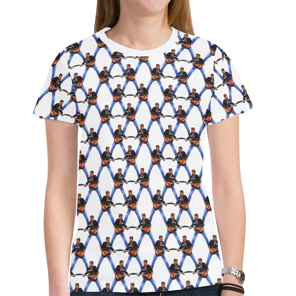 george snapped lge New All Over Print T-shirt for Women (Model T45)