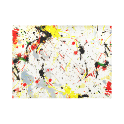 Yellow & Black Paint Splatter Placemat 14’’ x 19’’