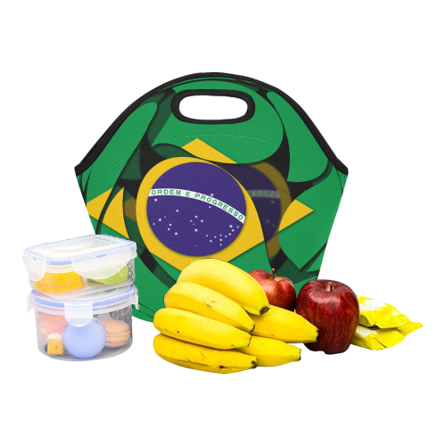 The Flag of Brazil Neoprene Lunch Bag/Small (Model 1669)