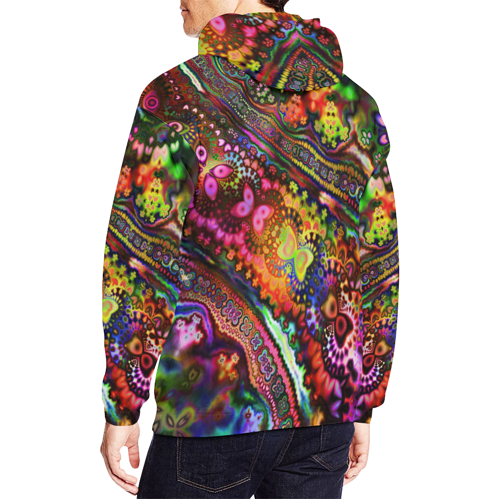 Rainbow River All Over Print Hoodie for Men/Large Size (USA Size) (Model H13)