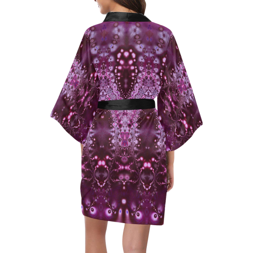 Fracta lLace Lipstick Pink Kimono Robe