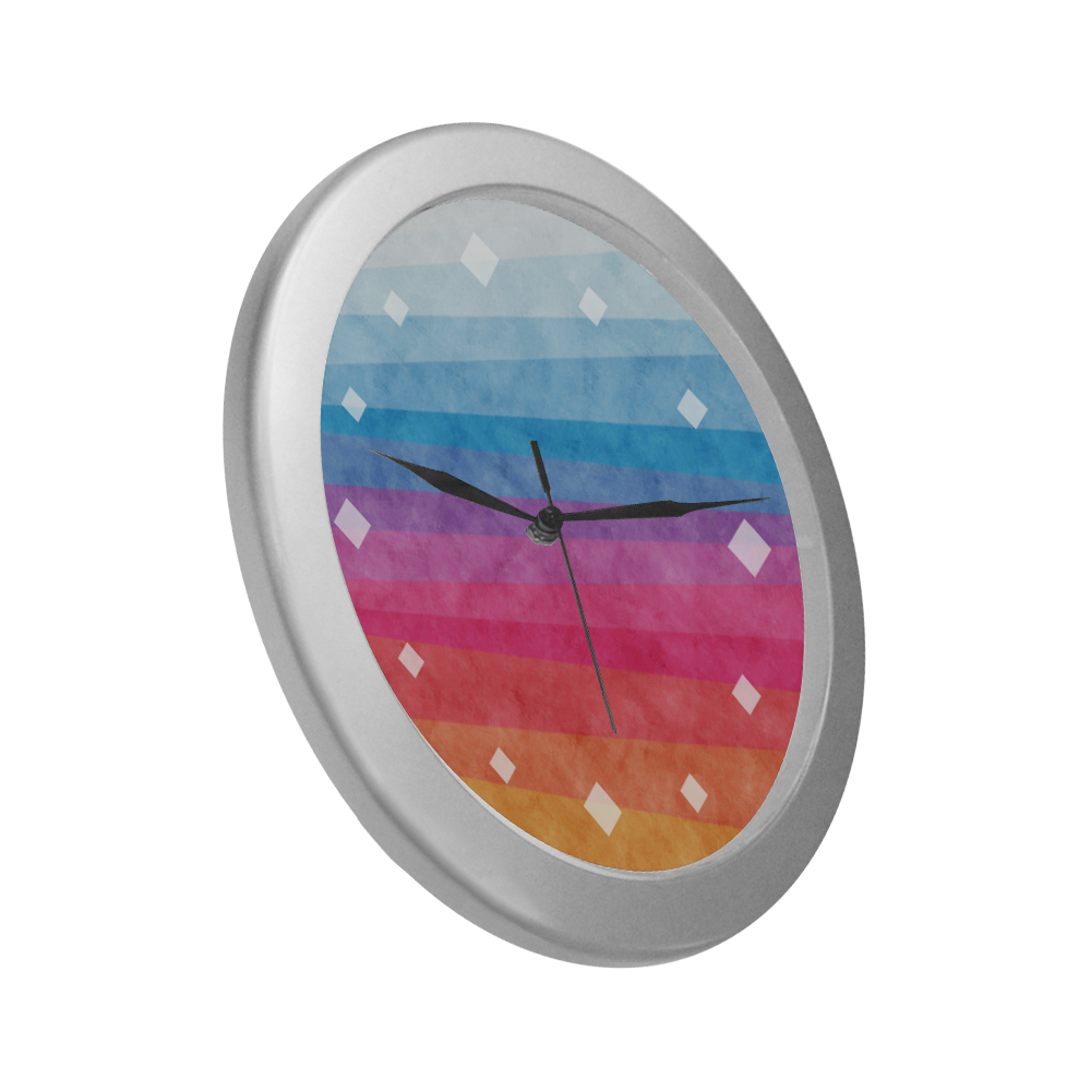 From Dusk Til Dawn Silver Color Wall Clock