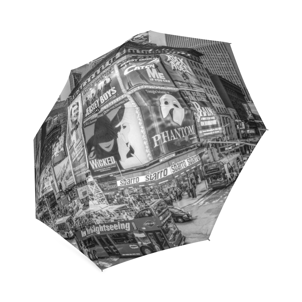 Times Square III Special Finale Edition B&W Foldable Umbrella (Model U01)
