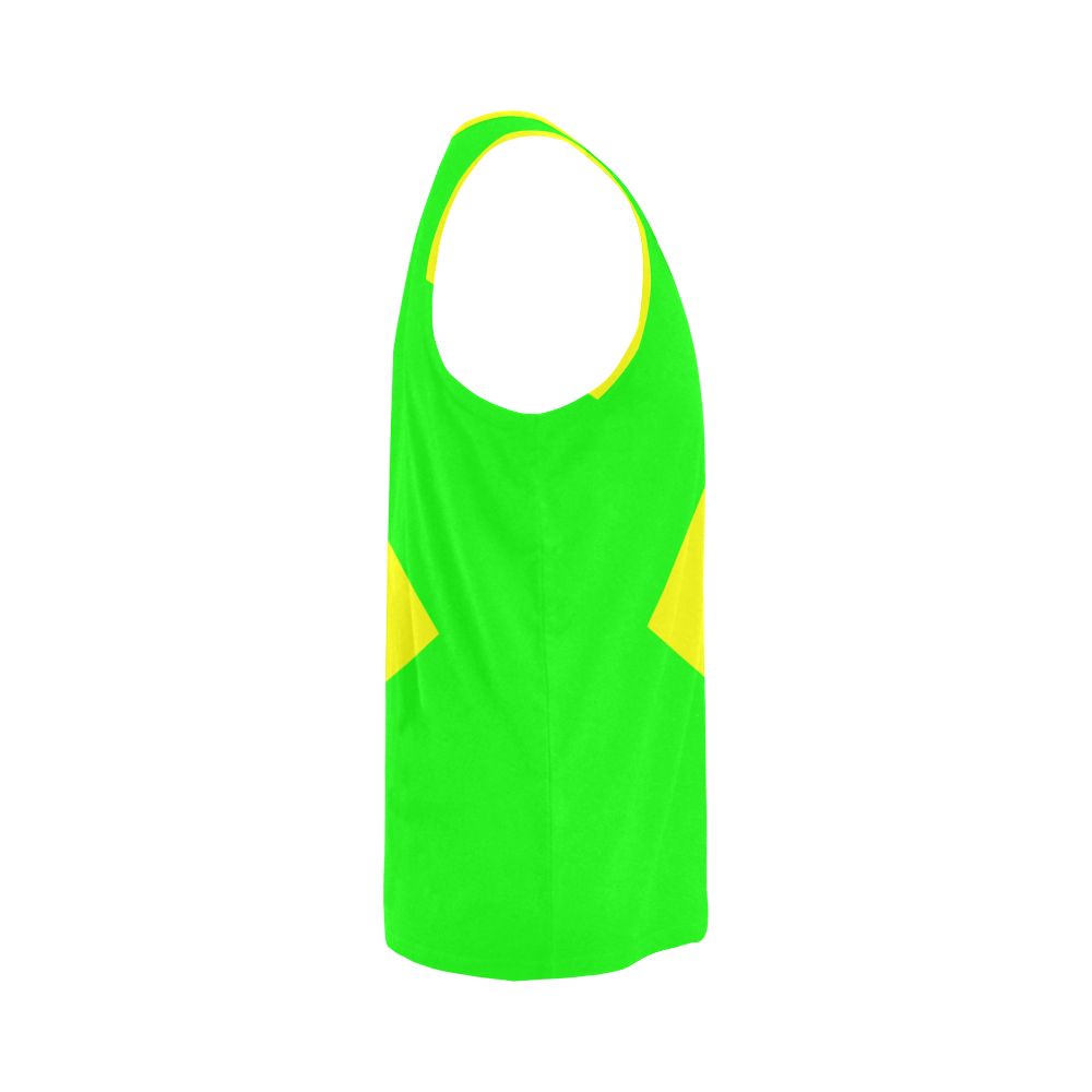 Bright Neon Yellow / Green All Over Print Tank Top for Men (Model T43)