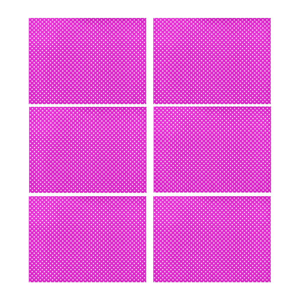 Pink polka dots Placemat 14’’ x 19’’ (Set of 6)