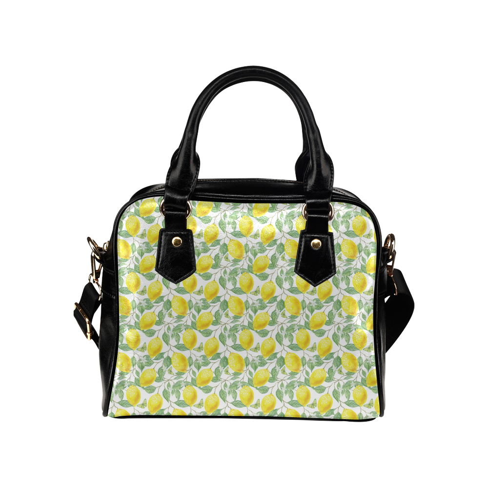 Lemons And Butterfly Shoulder Handbag (Model 1634)