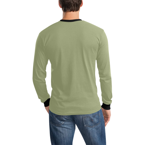 Whoareyou? GreyGreen Men's All Over Print Long Sleeve T-shirt (Model T51)