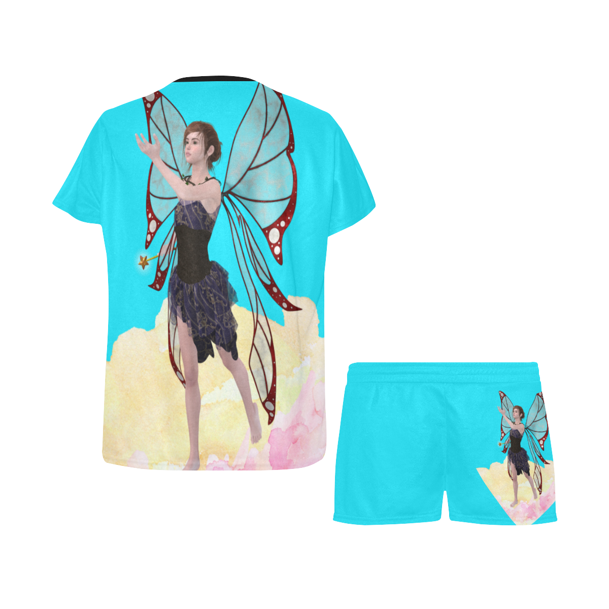 Cloud Fairy Women's Short Pajama Set